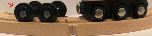 Plastic Wooden Toy Train Wheels and Axle Assembly